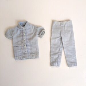 Vtg 1960s Barbie Blue Pajama Party Pak #1601 Clothing Outfit Shirt Pants